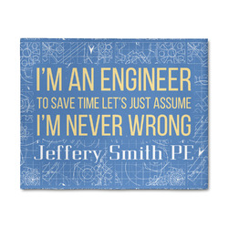 Engineer Quotes 8' x 10' Indoor Area Rug (Personalized)