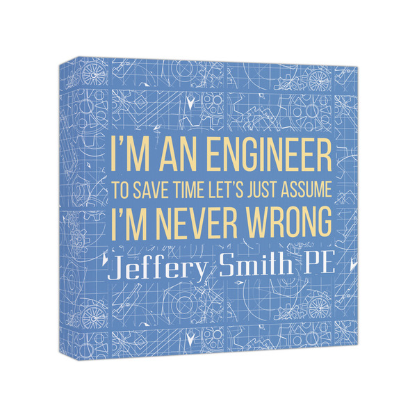 Custom Engineer Quotes Canvas Print - 8x8 (Personalized)