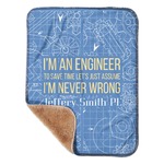 Engineer Quotes Sherpa Baby Blanket - 30" x 40" w/ Name or Text