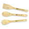 Engineer Quotes Bamboo Cooking Utensils Set - Double Sided - FRONT