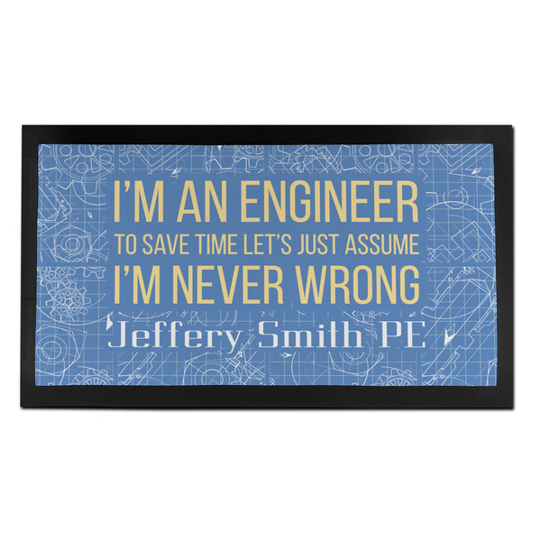 Custom Engineer Quotes Bar Mat - Small (Personalized)