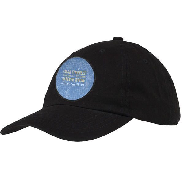 Custom Engineer Quotes Baseball Cap - Black (Personalized)