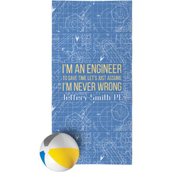 Engineer Quotes Beach Towel (Personalized)