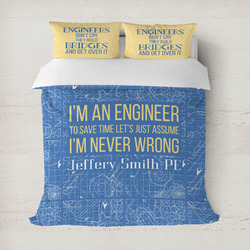 Engineer Quotes Duvet Cover Set - Full / Queen (Personalized)