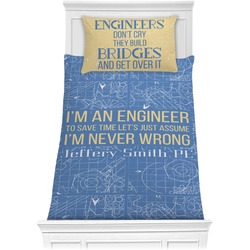 Engineer Quotes Comforter Set - Twin XL (Personalized)