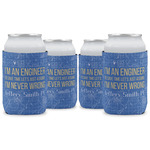 Engineer Quotes Can Cooler (12 oz) - Set of 4 w/ Name or Text