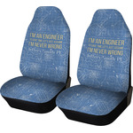 Engineer Quotes Car Seat Covers (Set of Two) (Personalized)