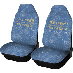 Engineer Quotes Car Seat Covers (Set of Two) (Personalized)