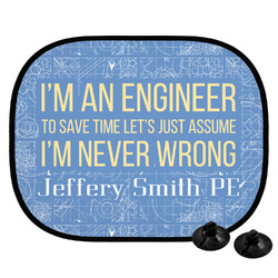 Engineer Quotes Car Side Window Sun Shade (Personalized)