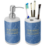 Engineer Quotes Ceramic Bathroom Accessories Set (Personalized)