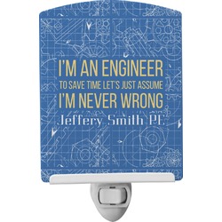 Engineer Quotes Ceramic Night Light (Personalized)