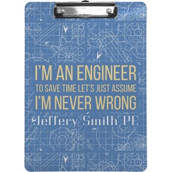 Engineer Quotes Clipboard (Letter Size) (Personalized)