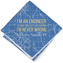 Engineer Quotes Cloth Cocktail Napkin - Single w/ Name or Text