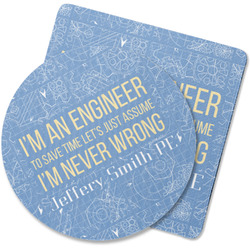 Engineer Quotes Rubber Backed Coaster (Personalized)