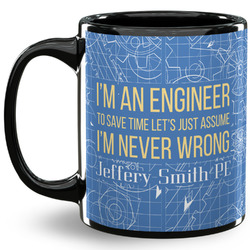 Engineer Quotes 11 Oz Coffee Mug - Black (Personalized)