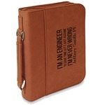 Engineer Quotes Leatherette Bible Cover with Handle & Zipper - Large- Single Sided (Personalized)