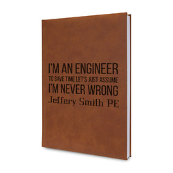 Engineer Quotes Leatherette Journal - Double Sided (Personalized)