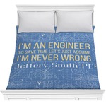 Engineer Quotes Comforter - Full / Queen (Personalized)