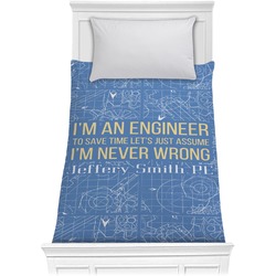 Engineer Quotes Comforter - Twin (Personalized)