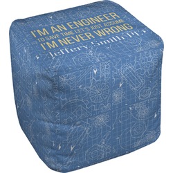 Engineer Quotes Cube Pouf Ottoman - 13" (Personalized)