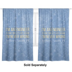 Engineer Quotes Curtain Panel - Custom Size (Personalized)