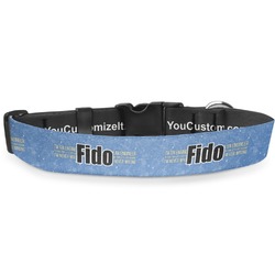 Engineer Quotes Deluxe Dog Collar - Medium (11.5" to 17.5") (Personalized)