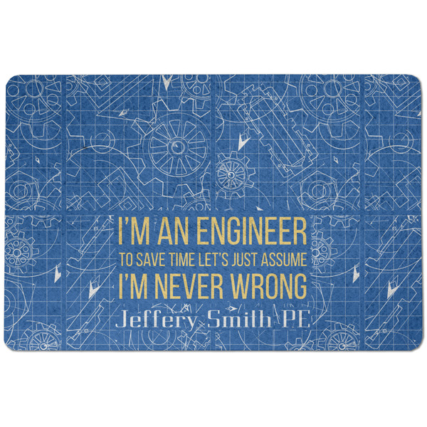 Custom Engineer Quotes Dog Food Mat w/ Name or Text