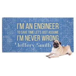 Engineer Quotes Dog Towel (Personalized)