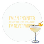 Engineer Quotes Printed Drink Topper - 3.5"