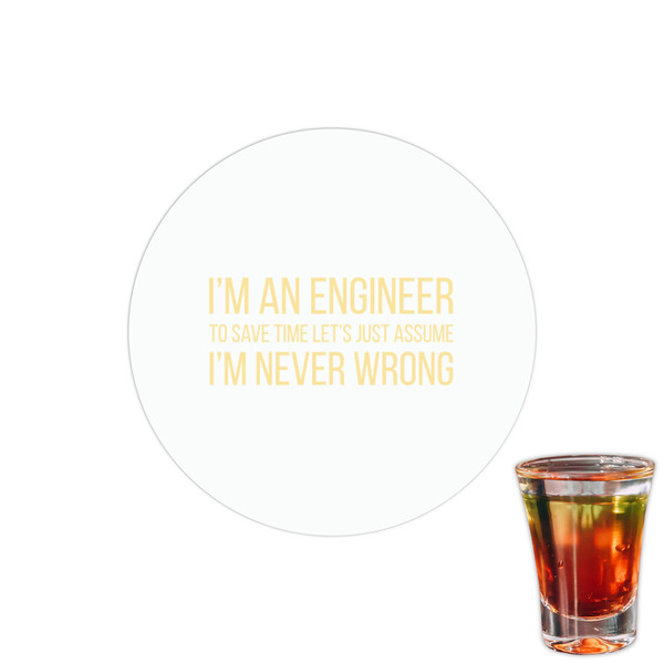 Custom Engineer Quotes Printed Drink Topper - 1.5"