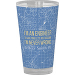 Engineer Quotes Pint Glass - Full Color (Personalized)