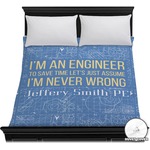 Engineer Quotes Duvet Cover - Full / Queen (Personalized)