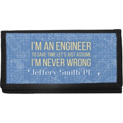 Engineer Quotes Canvas Checkbook Cover (Personalized)