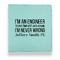 Engineer Quotes Leather Binders - 1" - Teal - Front View