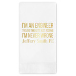 Engineer Quotes Guest Napkins - Foil Stamped (Personalized)