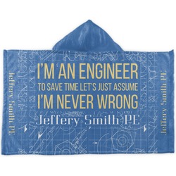 Engineer Quotes Kids Hooded Towel (Personalized)