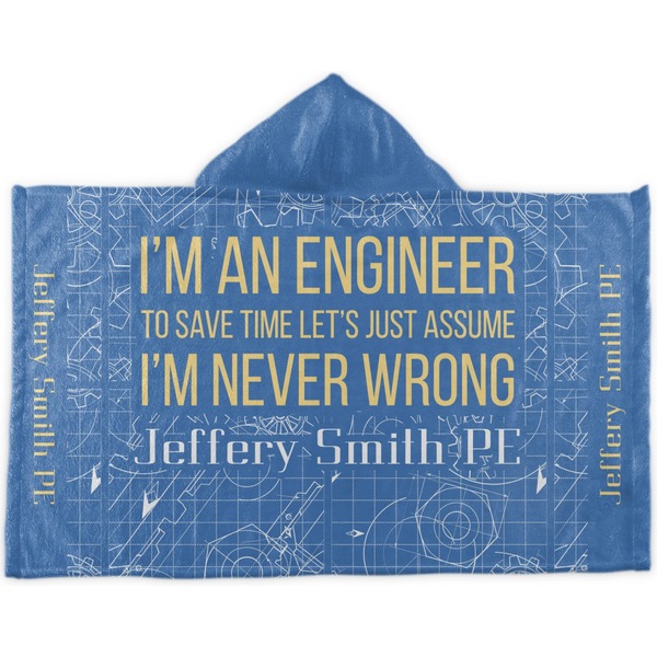 Custom Engineer Quotes Kids Hooded Towel (Personalized)