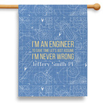 Engineer Quotes 28" House Flag - Single Sided (Personalized)