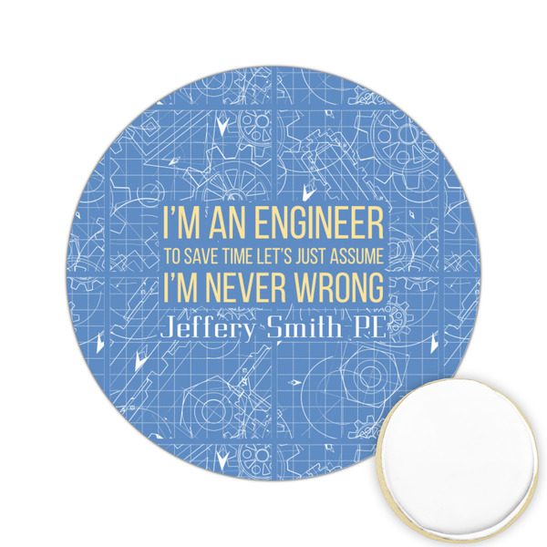 Custom Engineer Quotes Printed Cookie Topper - 2.15" (Personalized)