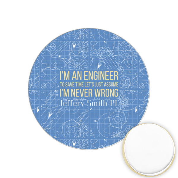 Custom Engineer Quotes Printed Cookie Topper - 1.25" (Personalized)