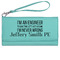 Engineer Quotes Ladies Wallet - Leather - Teal - Front View