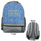 Engineer Quotes Large Backpack - Gray - Front & Back View