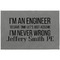 Engineer Quotes Large Engraved Gift Box with Leather Lid - Approval