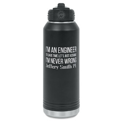 Engineer Quotes Water Bottles - Laser Engraved - Front & Back (Personalized)