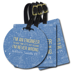 Engineer Quotes Plastic Luggage Tag (Personalized)