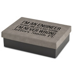 Engineer Quotes Medium Gift Box w/ Engraved Leather Lid (Personalized)