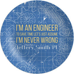 Engineer Quotes Melamine Salad Plate - 8" (Personalized)