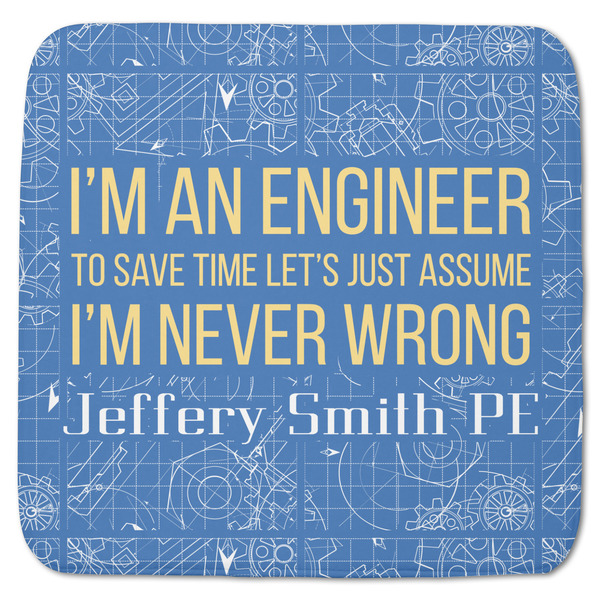 Custom Engineer Quotes Memory Foam Bath Mat - 48"x48" (Personalized)