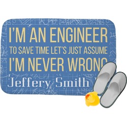 Engineer Quotes Memory Foam Bath Mat - 24"x17" (Personalized)