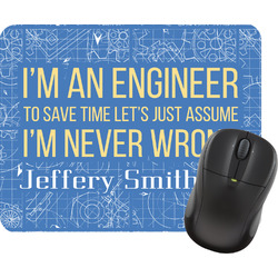 Engineer Quotes Rectangular Mouse Pad (Personalized)
